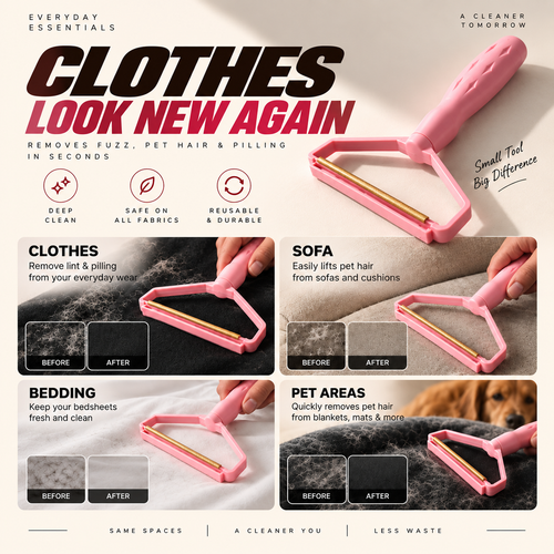 KADO Lint & Pet Hair Remover — 3 Pack